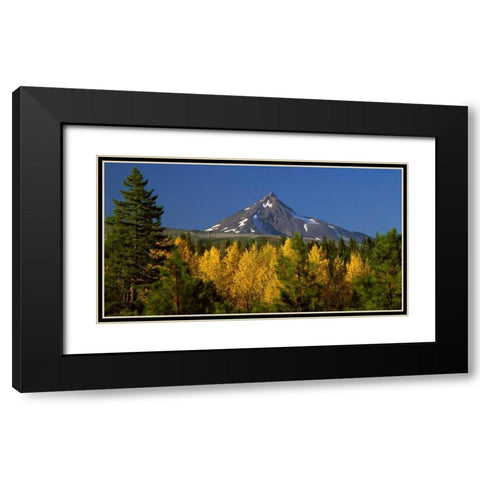 Mt. Jefferson Black Modern Wood Framed Art Print with Double Matting by Leahy, Ike