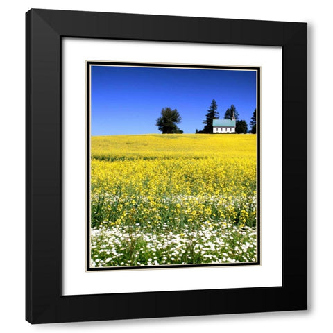 Idaho Church Black Modern Wood Framed Art Print with Double Matting by Leahy, Ike