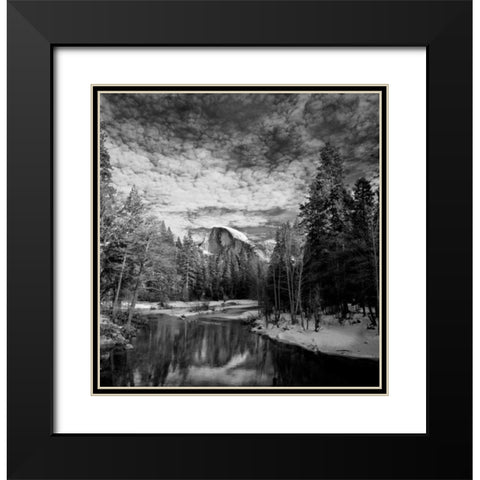 Reflection in the Merced Black Modern Wood Framed Art Print with Double Matting by Leahy, Ike