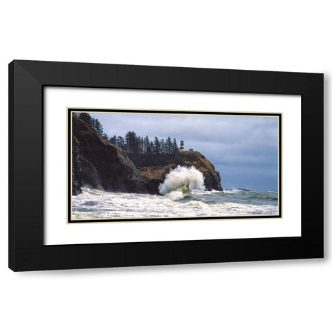 Fort Canby State Park Black Modern Wood Framed Art Print with Double Matting by Leahy, Ike