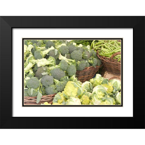 Produce Stand I Black Modern Wood Framed Art Print with Double Matting by Love, Maureen