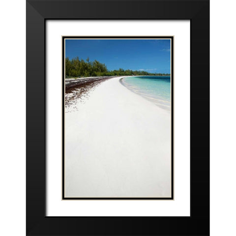 Winding Bay Beach II Black Modern Wood Framed Art Print with Double Matting by Malvin, Larry