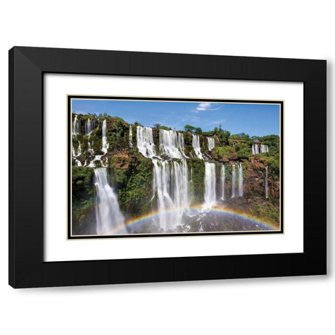 Iguazu Rainbow Black Modern Wood Framed Art Print with Double Matting by Malvin, Larry
