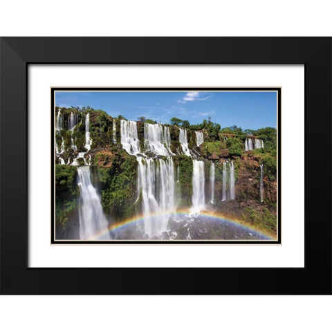 Iguazu Rainbow Black Modern Wood Framed Art Print with Double Matting by Malvin, Larry