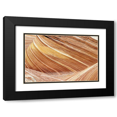 Wave Closeup Black Modern Wood Framed Art Print with Double Matting by Malvin, Larry