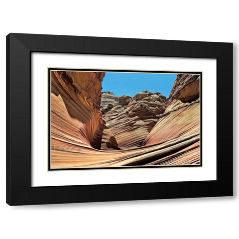 Wave Entrance Black Modern Wood Framed Art Print with Double Matting by Malvin, Larry