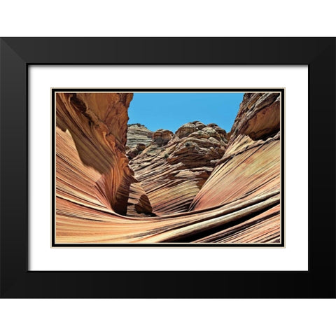 Wave Entrance Black Modern Wood Framed Art Print with Double Matting by Malvin, Larry