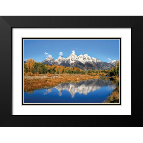 Schwabacher Landing Black Modern Wood Framed Art Print with Double Matting by Malvin, Larry
