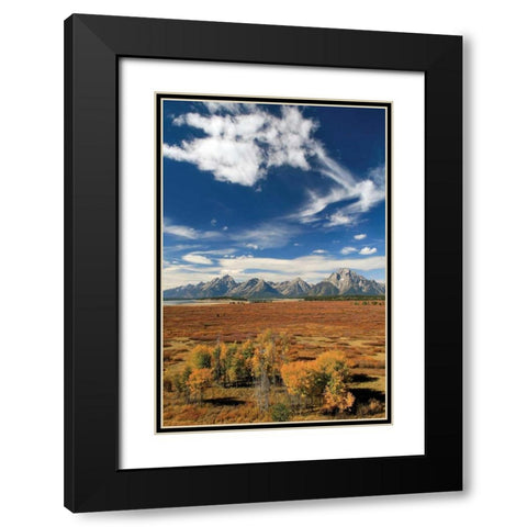 Lunch Tree Hill Black Modern Wood Framed Art Print with Double Matting by Malvin, Larry