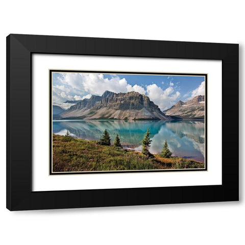 Bow Lake Black Modern Wood Framed Art Print with Double Matting by Malvin, Larry