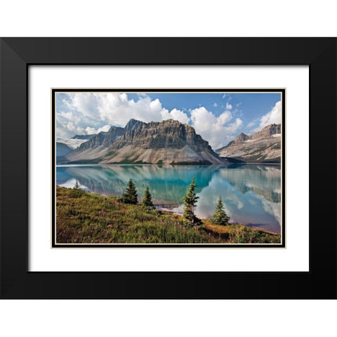 Bow Lake Black Modern Wood Framed Art Print with Double Matting by Malvin, Larry