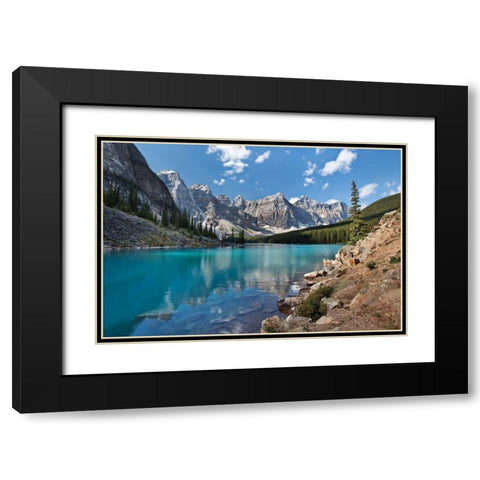 Moraine Lake I Black Modern Wood Framed Art Print with Double Matting by Malvin, Larry