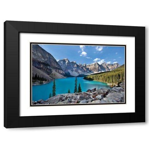 Moraine Lake II Black Modern Wood Framed Art Print with Double Matting by Malvin, Larry
