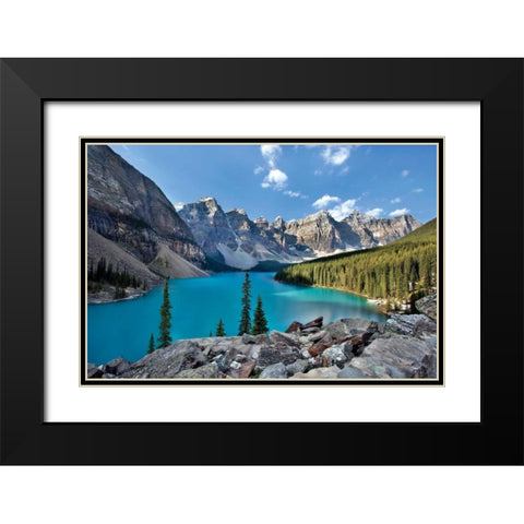 Moraine Lake II Black Modern Wood Framed Art Print with Double Matting by Malvin, Larry