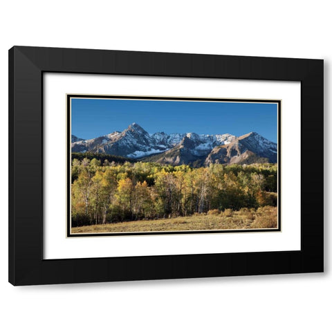 Sneffles Range Dallas Divide Black Modern Wood Framed Art Print with Double Matting by Malvin, Larry
