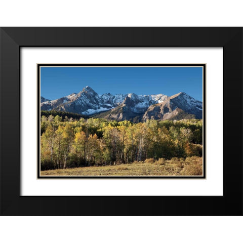 Sneffles Range Dallas Divide Black Modern Wood Framed Art Print with Double Matting by Malvin, Larry