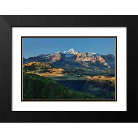 Wilson Peak Rolling Hills Black Modern Wood Framed Art Print with Double Matting by Malvin, Larry