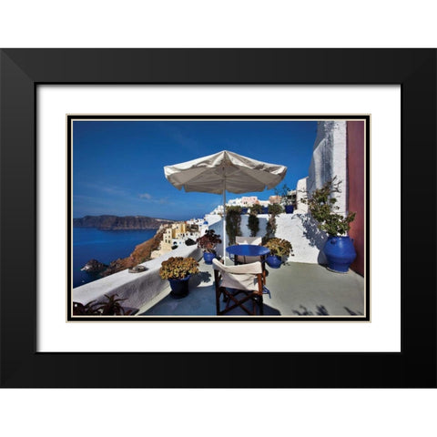 Cliffside View Black Modern Wood Framed Art Print with Double Matting by Malvin, Larry