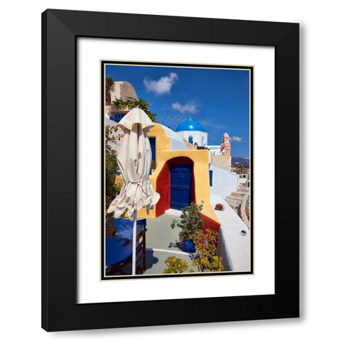 Dome Church Black Modern Wood Framed Art Print with Double Matting by Malvin, Larry