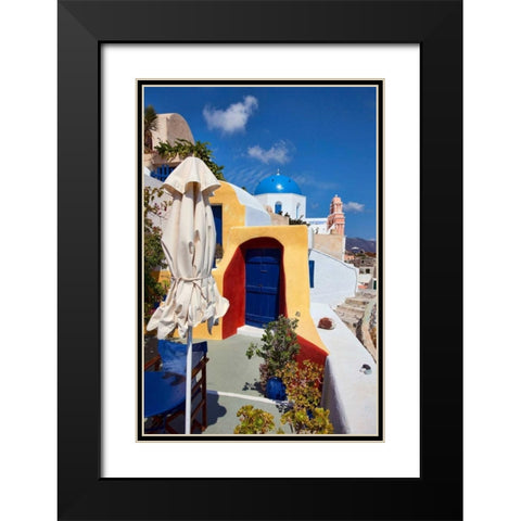 Dome Church Black Modern Wood Framed Art Print with Double Matting by Malvin, Larry