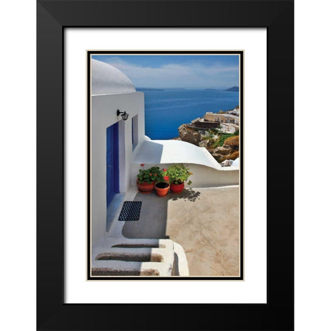 Home Ocean View Black Modern Wood Framed Art Print with Double Matting by Malvin, Larry