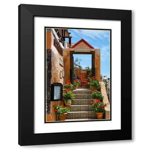 Restaurant in Greece I Black Modern Wood Framed Art Print with Double Matting by Malvin, Larry