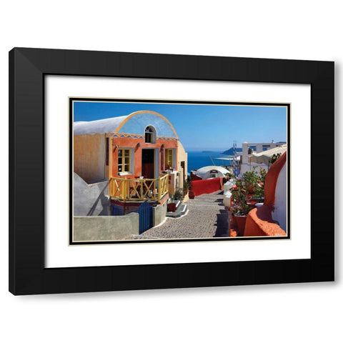 Store and Stone Steps Black Modern Wood Framed Art Print with Double Matting by Malvin, Larry