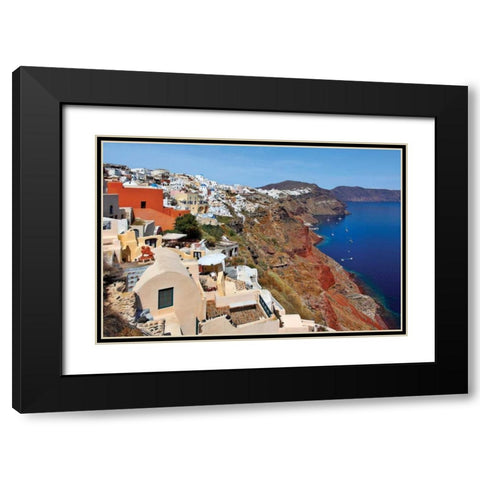 Hillside View Cliffs Black Modern Wood Framed Art Print with Double Matting by Malvin, Larry
