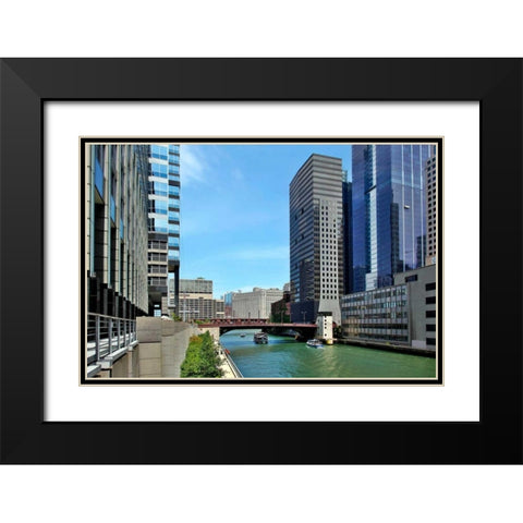 Arch Tour Boats Black Modern Wood Framed Art Print with Double Matting by Malvin, Larry