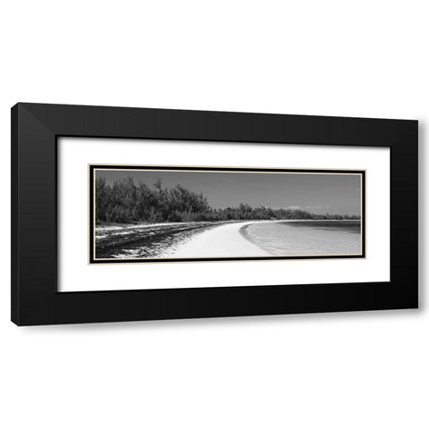 Winding Bay II BW Panel Black Modern Wood Framed Art Print with Double Matting by Malvin, Larry