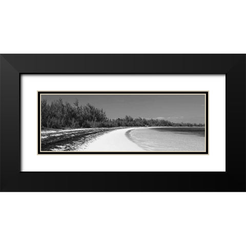 Winding Bay II BW Panel Black Modern Wood Framed Art Print with Double Matting by Malvin, Larry