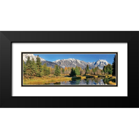 Schwabacher Panorama II Black Modern Wood Framed Art Print with Double Matting by Malvin, Larry