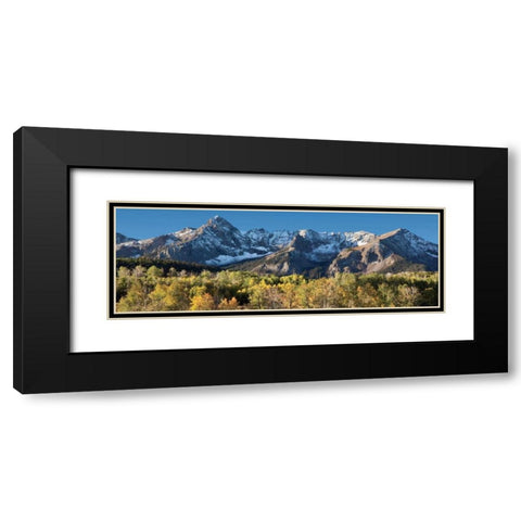 Sneffles Range Panorama Black Modern Wood Framed Art Print with Double Matting by Malvin, Larry