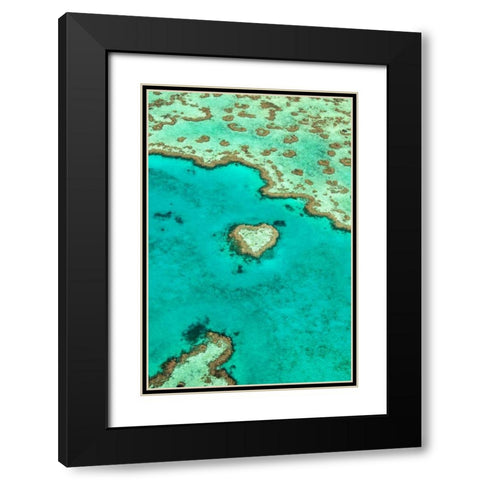 Heart Reef I Black Modern Wood Framed Art Print with Double Matting by Malvin, Larry