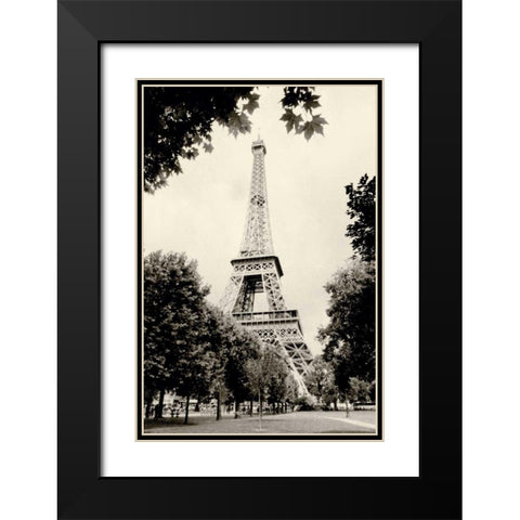 Eiffel Tower I Black Modern Wood Framed Art Print with Double Matting by Melious, Amy