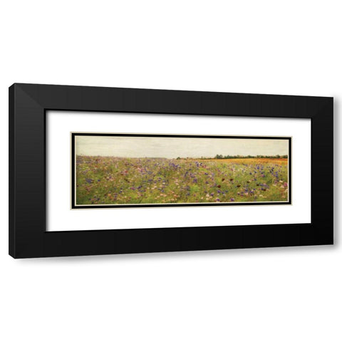 Wildflower Field I Black Modern Wood Framed Art Print with Double Matting by Melious, Amy