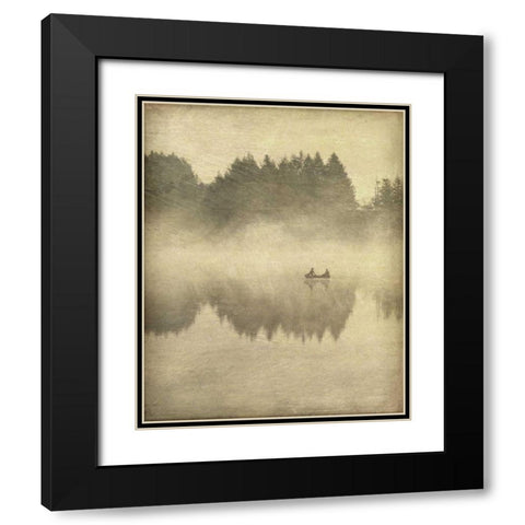 Foggy Lake I Black Modern Wood Framed Art Print with Double Matting by Melious, Amy