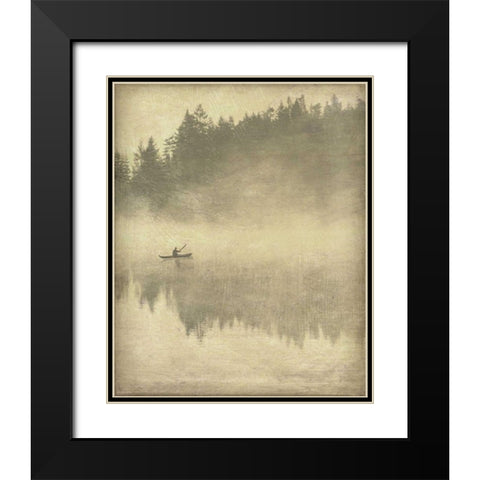 Foggy Lake II Black Modern Wood Framed Art Print with Double Matting by Melious, Amy