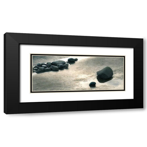 Pebbles II Black Modern Wood Framed Art Print with Double Matting by Melious, Amy