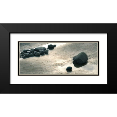 Pebbles II Black Modern Wood Framed Art Print with Double Matting by Melious, Amy