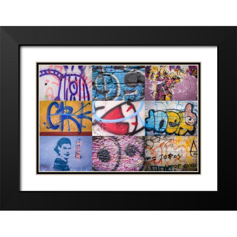 Graffiti IV Black Modern Wood Framed Art Print with Double Matting by Mahan, Kathy