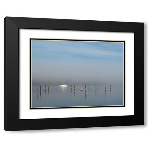 Seabeck Bay I Black Modern Wood Framed Art Print with Double Matting by Mahan, Kathy