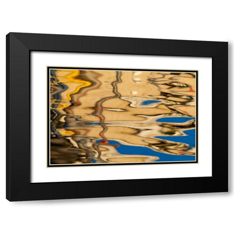 Water Reflections II Black Modern Wood Framed Art Print with Double Matting by Mahan, Kathy