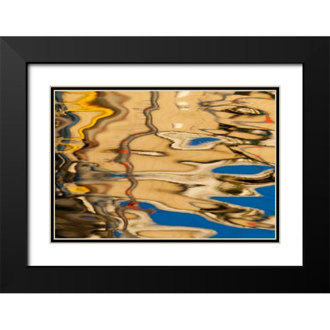 Water Reflections II Black Modern Wood Framed Art Print with Double Matting by Mahan, Kathy