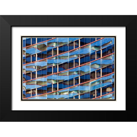 Hotel Windows Black Modern Wood Framed Art Print with Double Matting by Mahan, Kathy