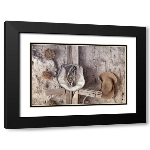 Cowboy Hats II Black Modern Wood Framed Art Print with Double Matting by Mahan, Kathy