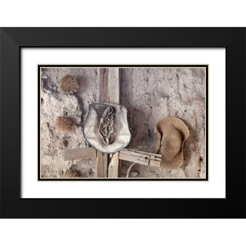 Cowboy Hats II Black Modern Wood Framed Art Print with Double Matting by Mahan, Kathy