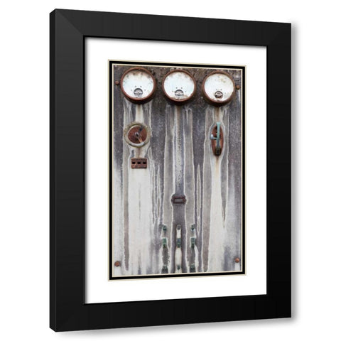 Old Electrical Panel II Black Modern Wood Framed Art Print with Double Matting by Mahan, Kathy