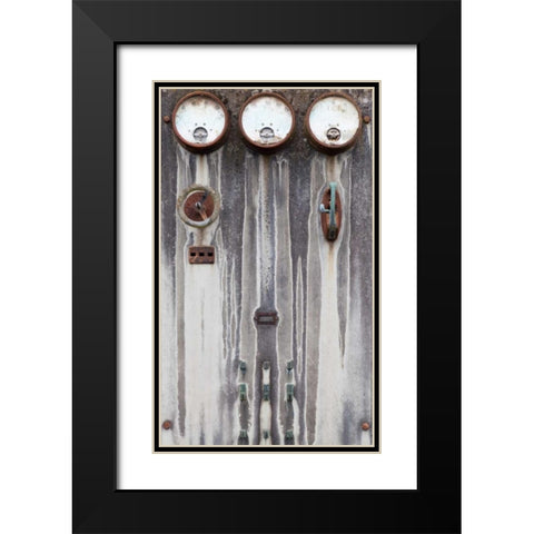 Old Electrical Panel II Black Modern Wood Framed Art Print with Double Matting by Mahan, Kathy
