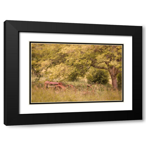 Old Tractor I Black Modern Wood Framed Art Print with Double Matting by Mahan, Kathy